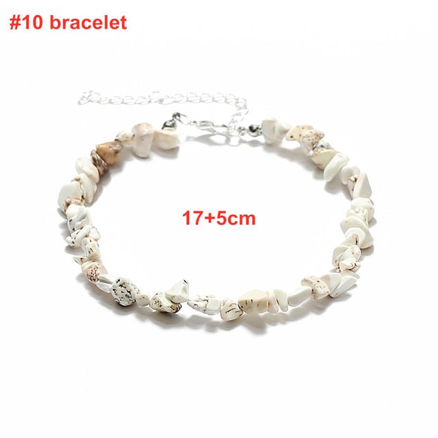 Bohemian Natural Stone Bead Choker Necklace
