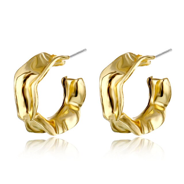 Gold Silver Color Alloy Drop Earrings
