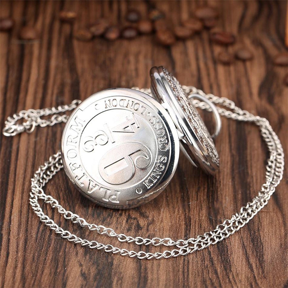 Gold King's Cross London 9 3/4 Platform Design Quartz Pocket Watch