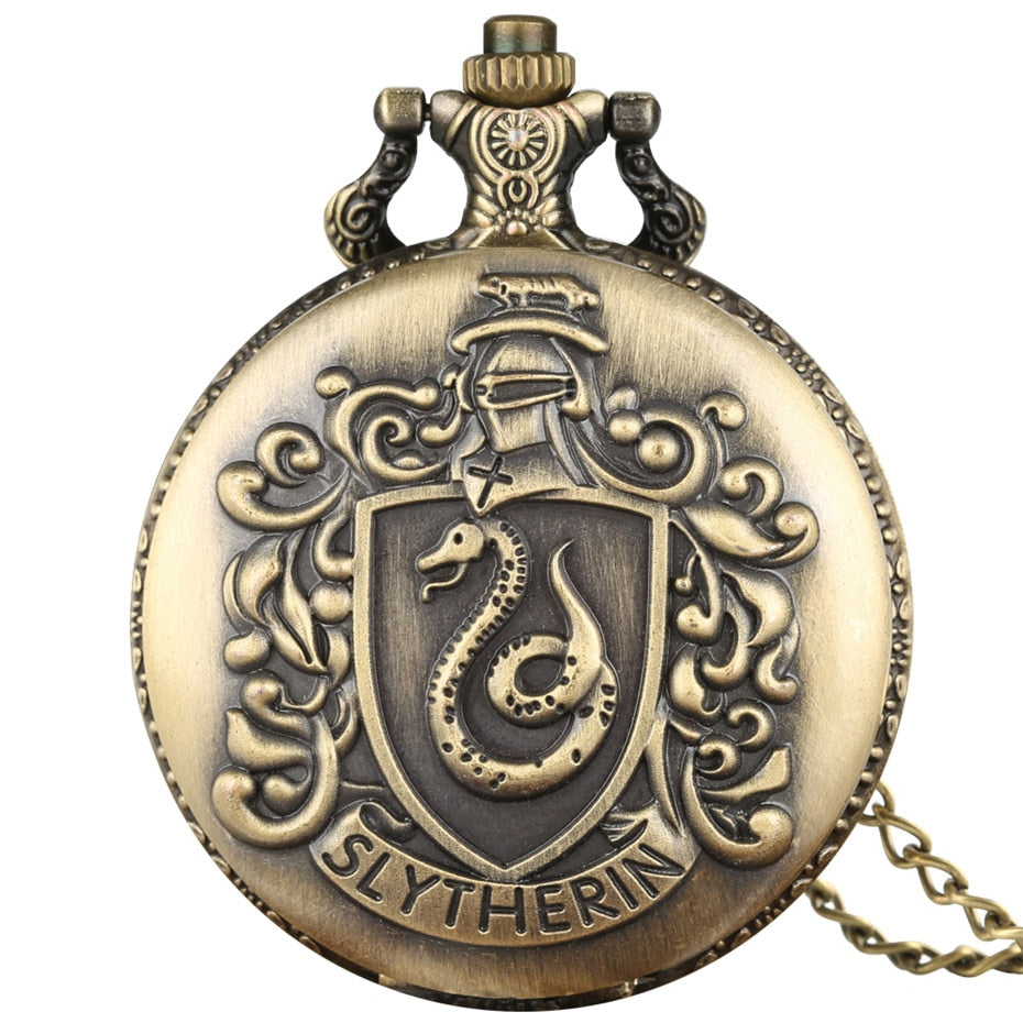 Quartz Pocket Watch Roman Numbers Display Bronze Retro Necklace Watch