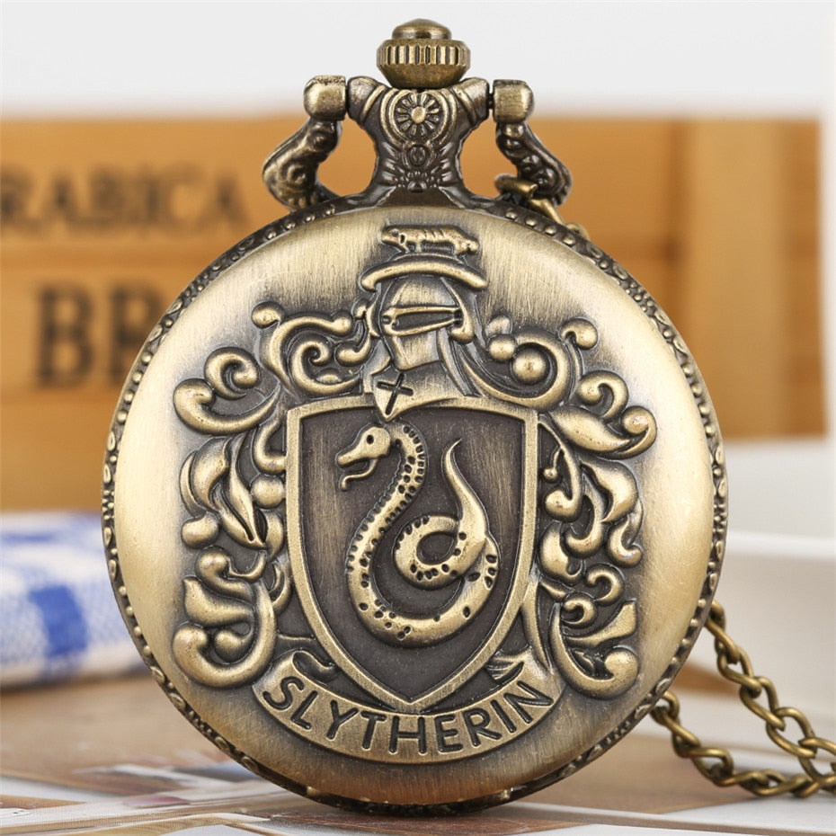 Quartz Pocket Watch Roman Numbers Display Bronze Retro Necklace Watch