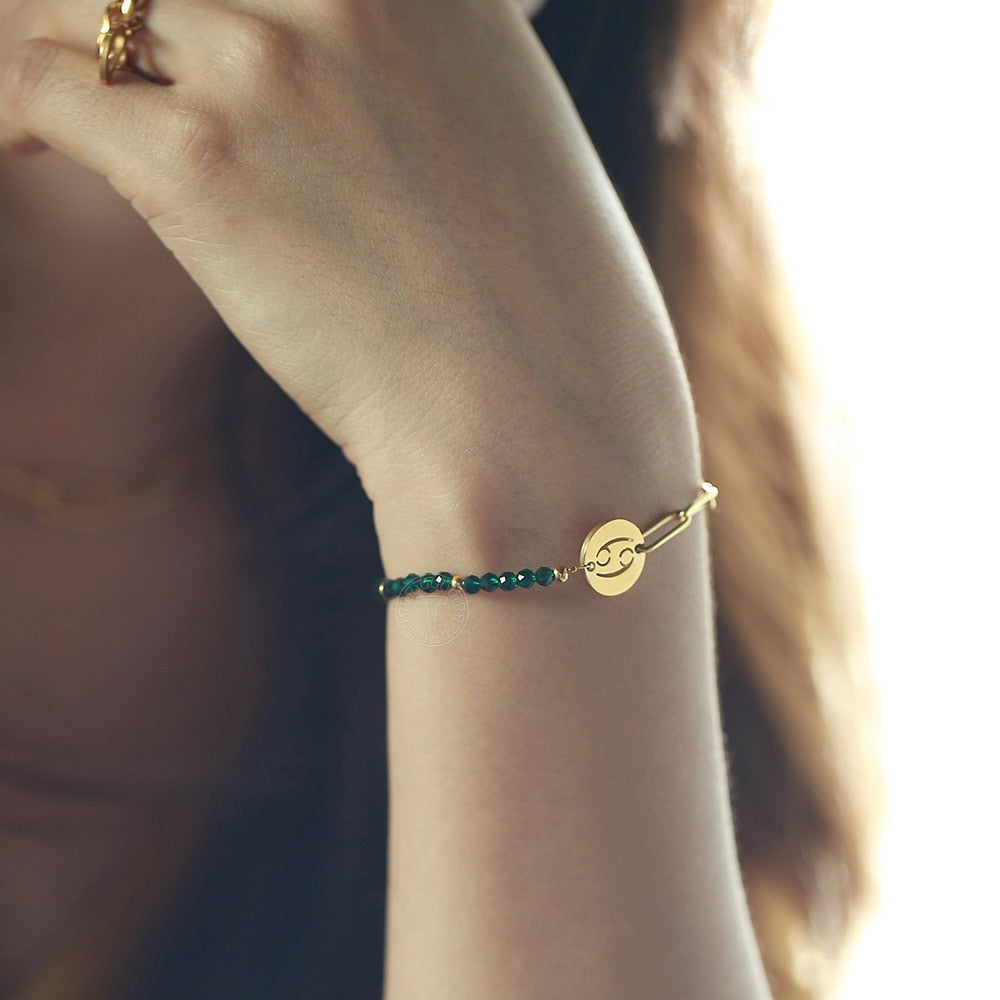 Zodiac Sign Constellation Charm Bracelet for Women