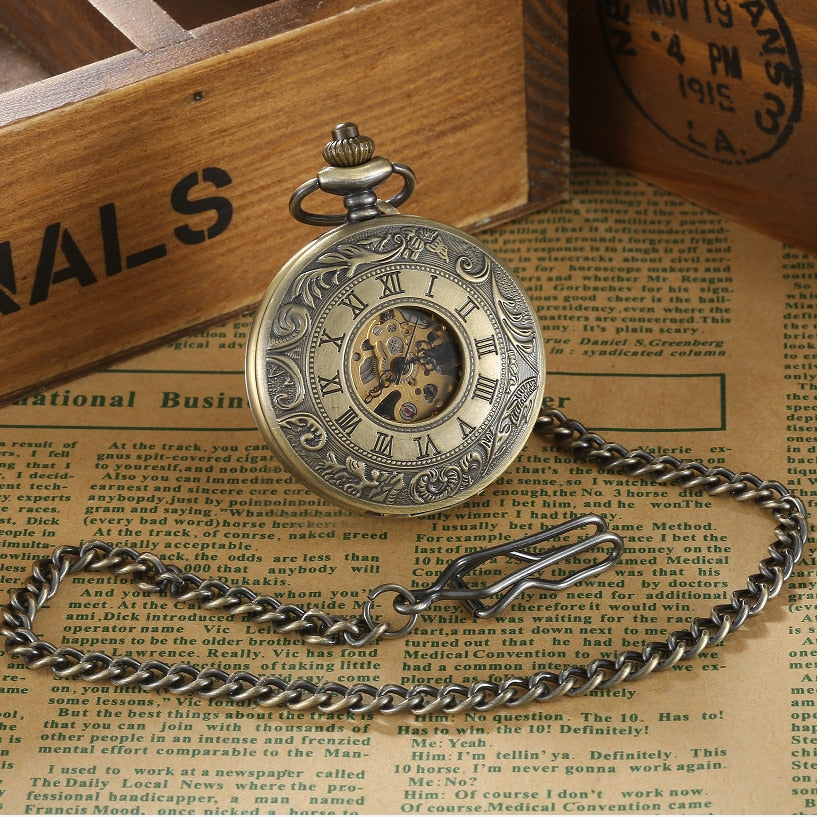Vintage 2 Sides Open Case Mechanical Men's Watch