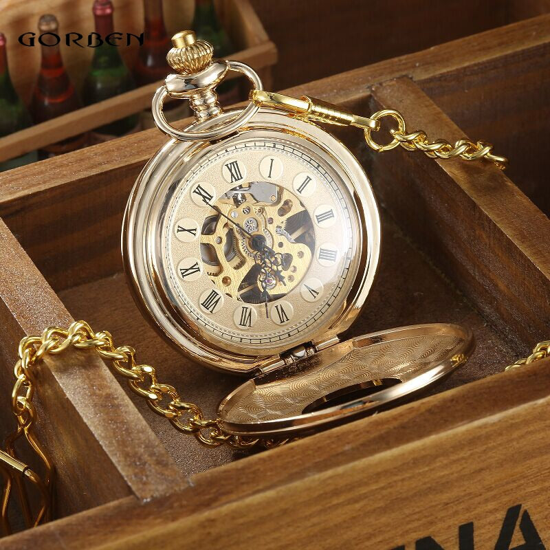 Vintage 2 Sides Open Case Mechanical Men's Watch