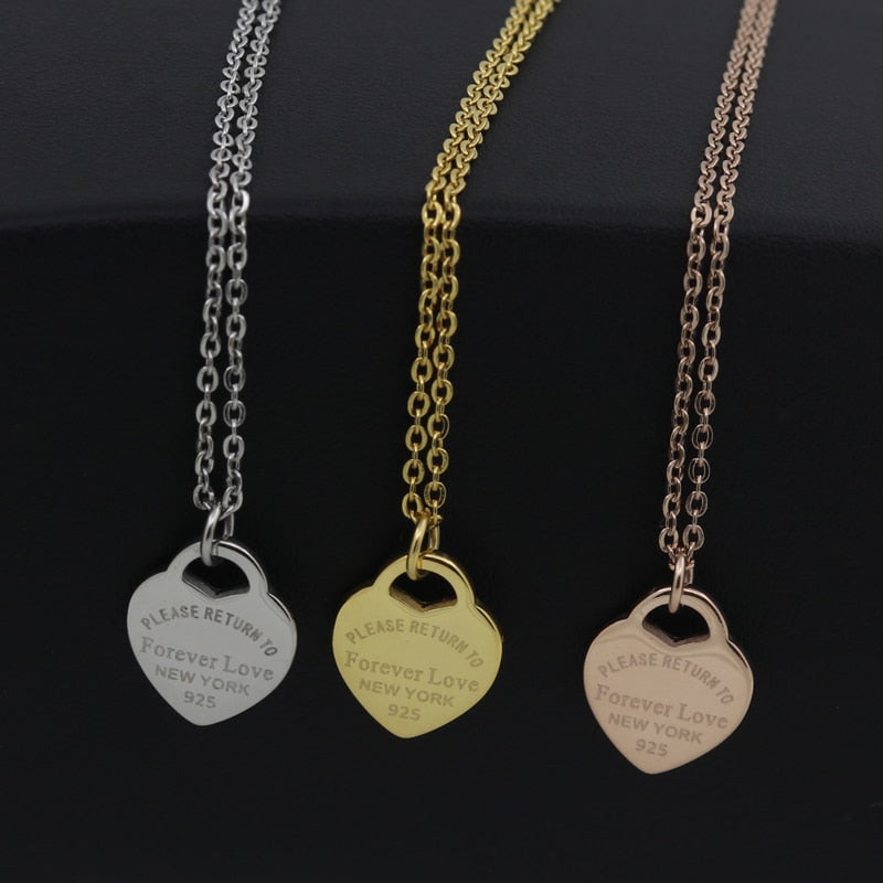 Fashion Luxury Famous Brand Love  Necklace