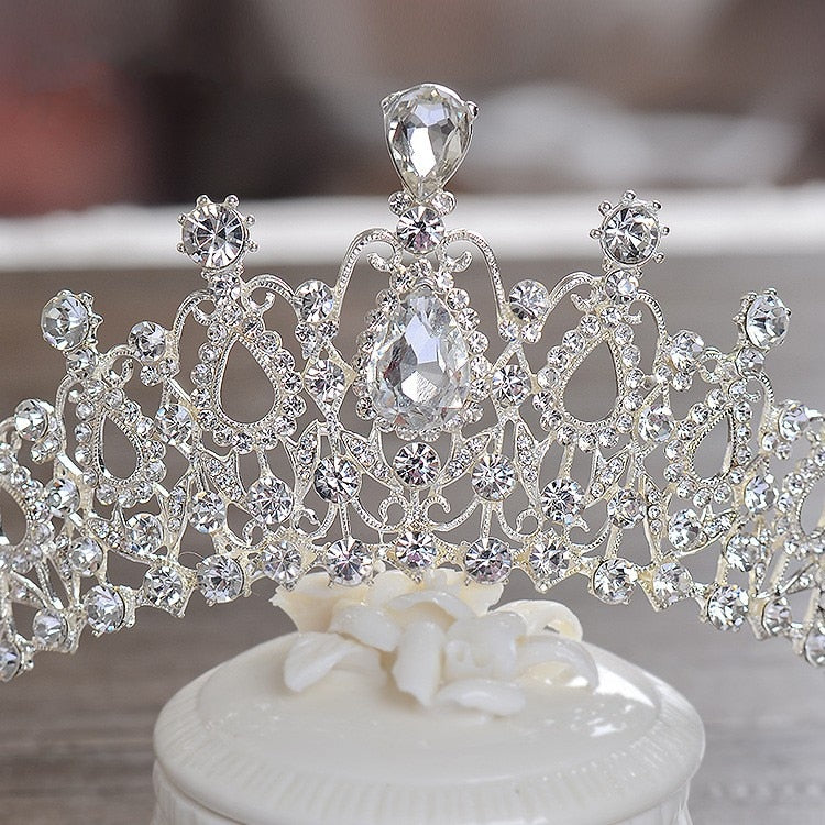 Fashion Crystal Bride Tiara CrownsJewelry Sets
