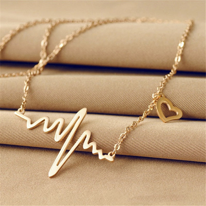 Fashion Electrocardiogram Chain Necklaces