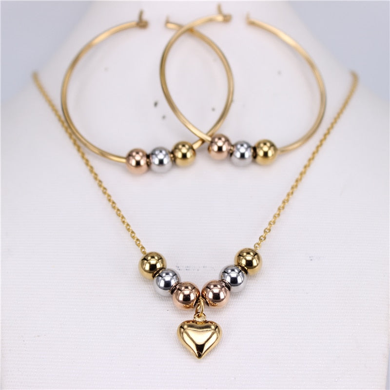 New stainless steel beads (earrings necklace) manual suit