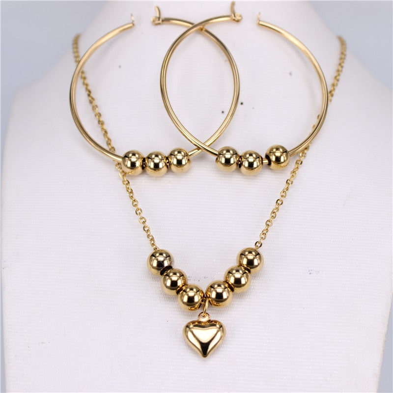 New stainless steel beads (earrings necklace) manual suit