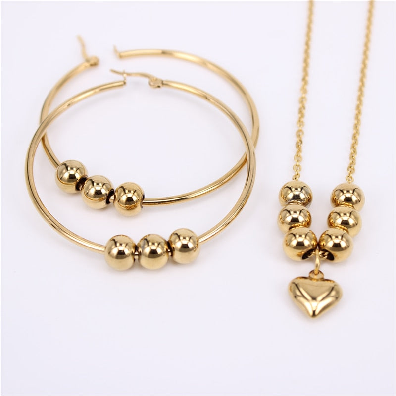 New stainless steel beads (earrings necklace) manual suit