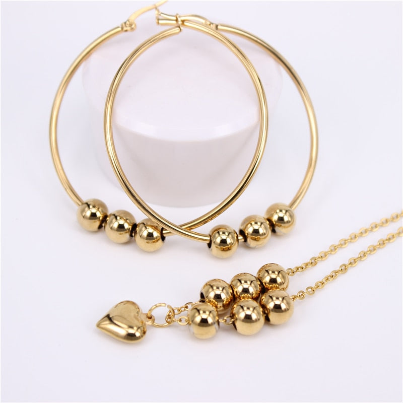 New stainless steel beads (earrings necklace) manual suit