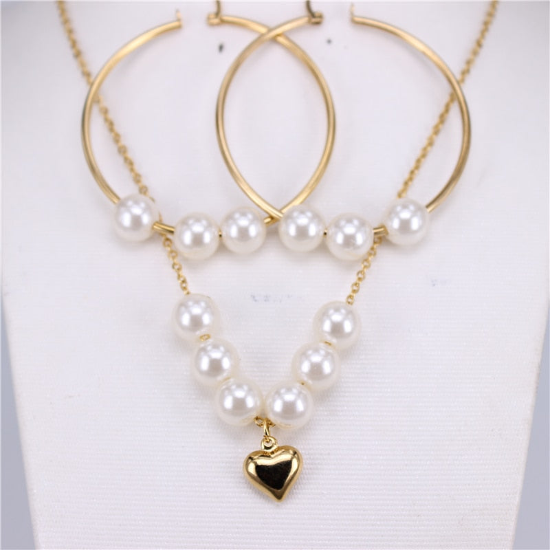 New stainless steel beads (earrings necklace) manual suit