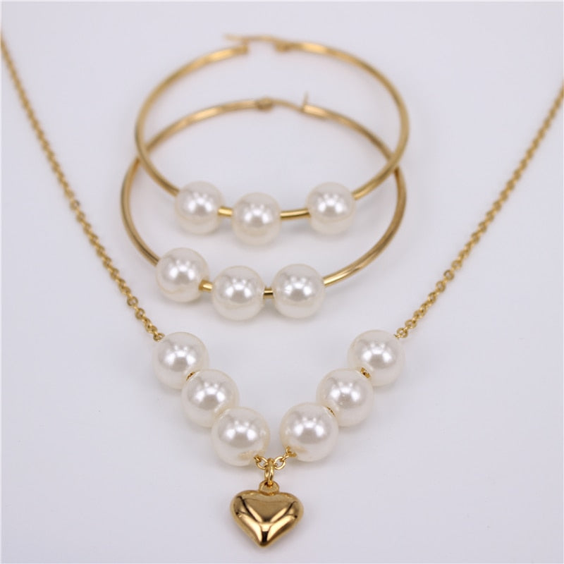 New stainless steel beads (earrings necklace) manual suit