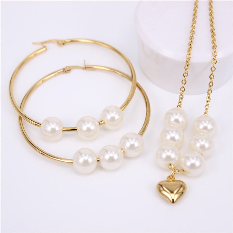 New stainless steel beads (earrings necklace) manual suit