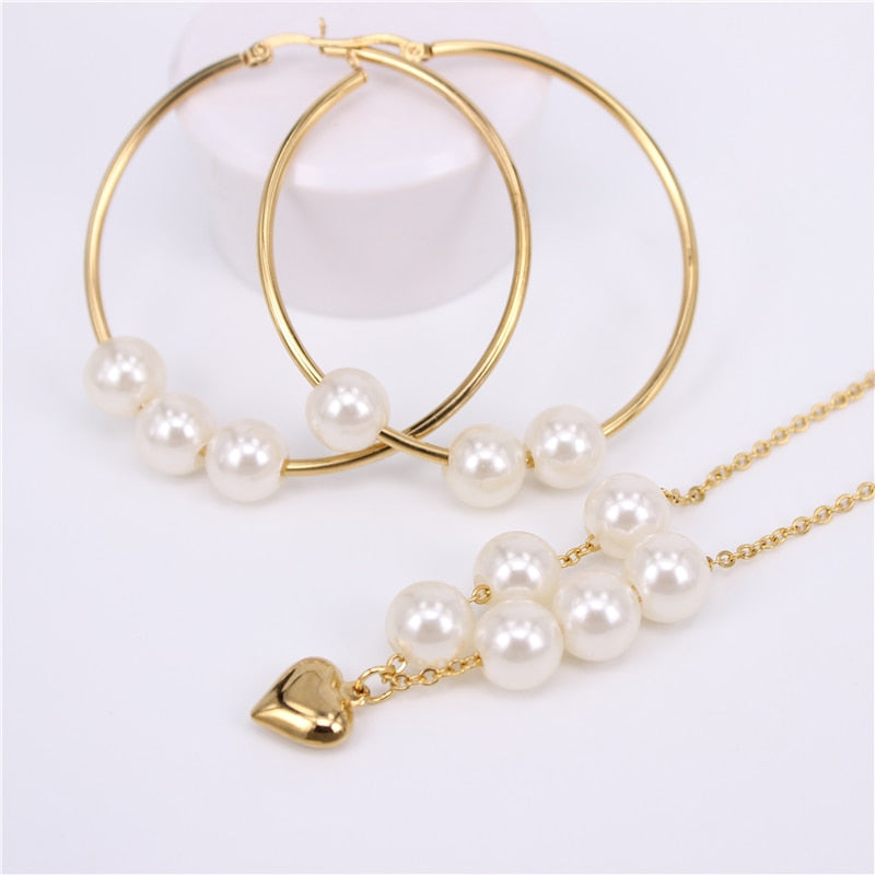 New stainless steel beads (earrings necklace) manual suit