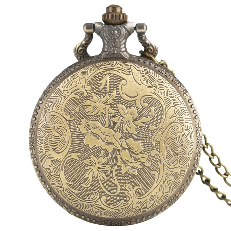 Vintage Leaf Figure Pendant Clock Famous Anime Clock Pocket Watch
