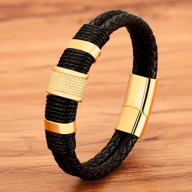 Woven Leather Rope Wrapping Special Style Classic Bracelet