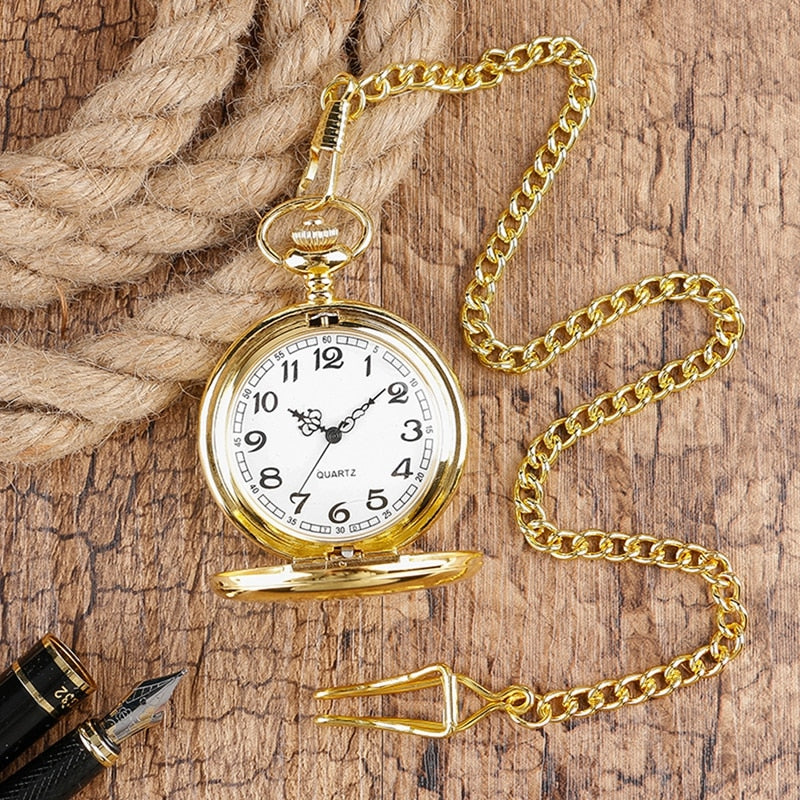 Luxury Smooth Silver Pendant Pocket FOB Watch