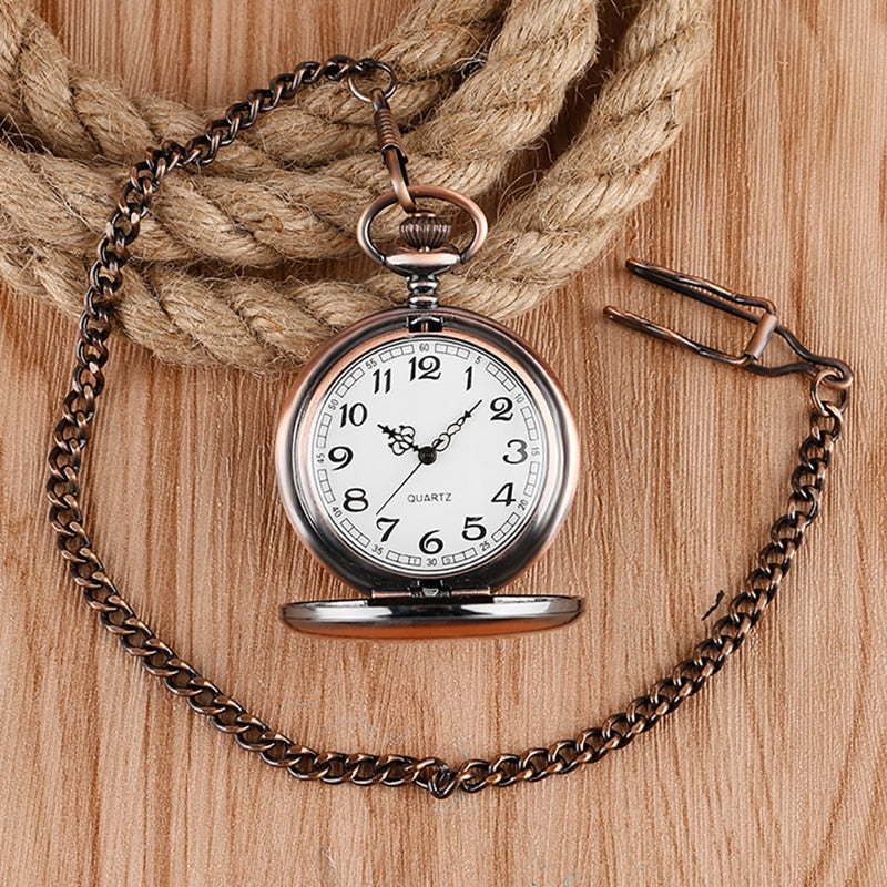 Luxury Smooth Silver Pendant Pocket FOB Watch