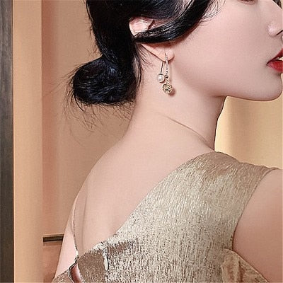 South Korea New Hollow-out Ball Stud Earrings
