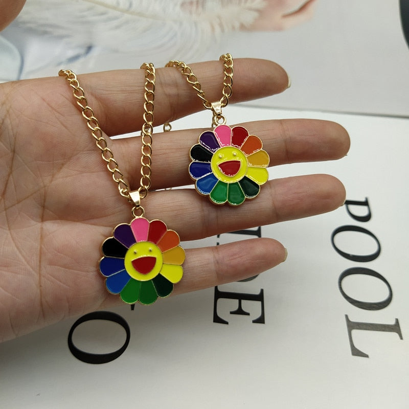 Fashion Sunflower Necklace for Women Pendant Necklace