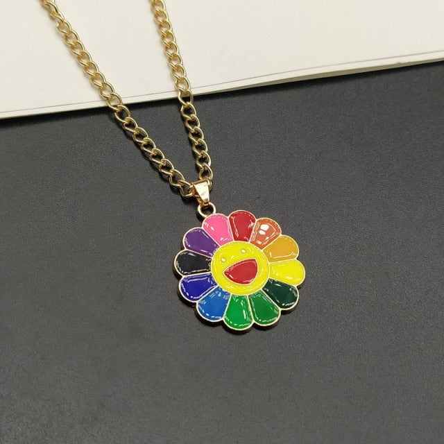 Fashion Sunflower Necklace for Women Pendant Necklace