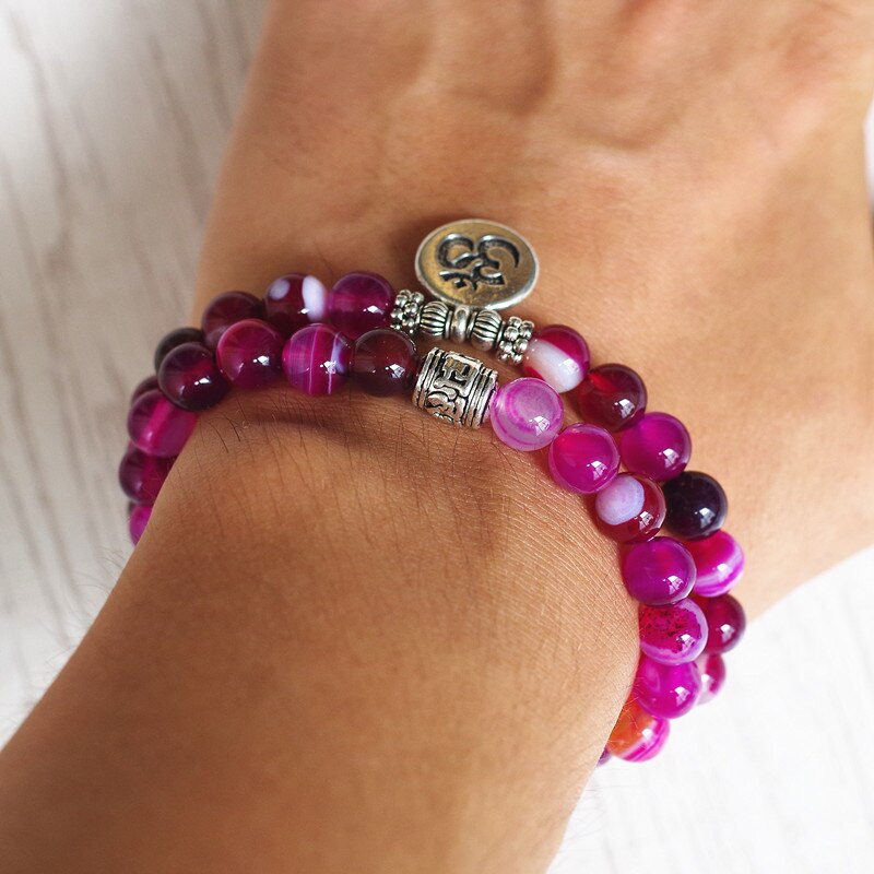 Double Layer Strand Bracelet Yoga Chakra Prayer Mala Bracelet