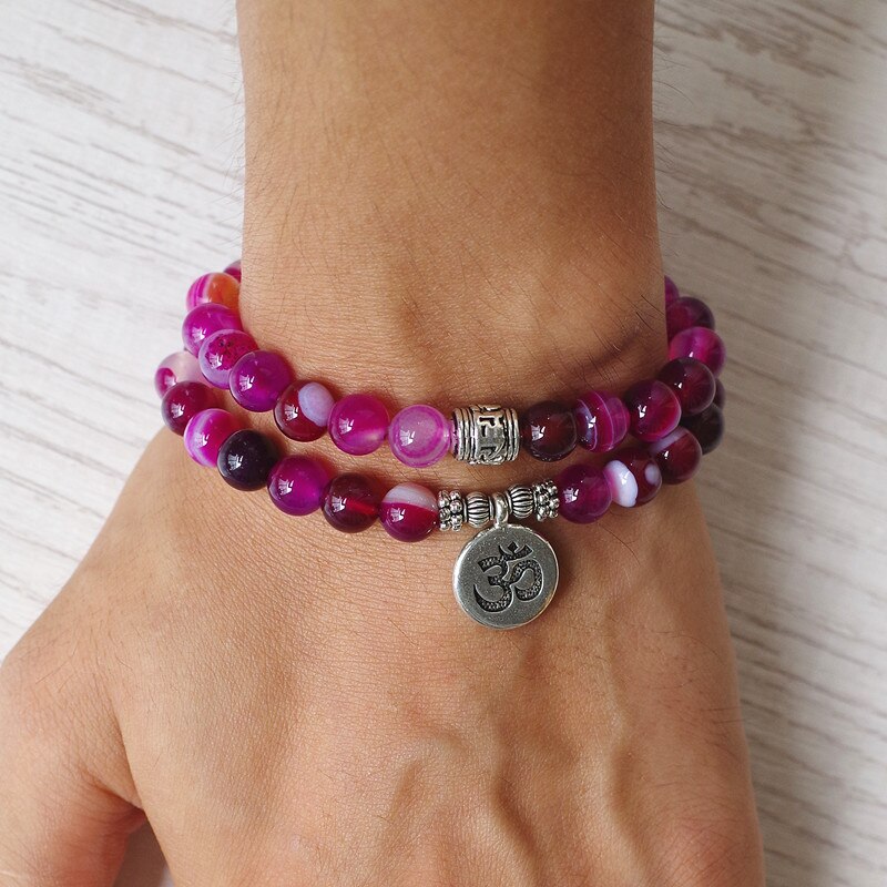 Double Layer Strand Bracelet Yoga Chakra Prayer Mala Bracelet