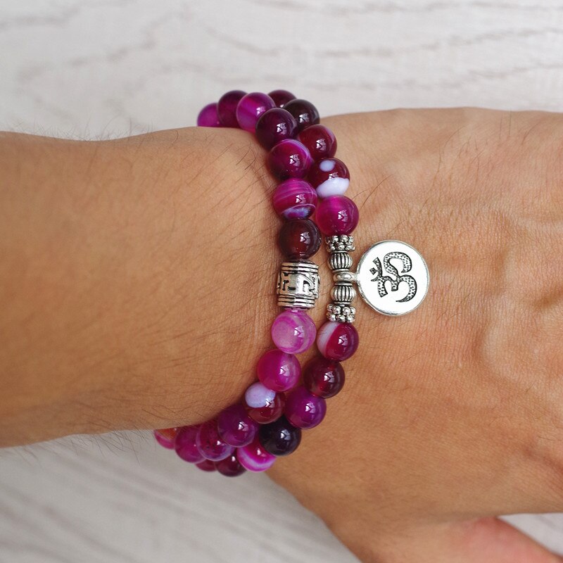 Double Layer Strand Bracelet Yoga Chakra Prayer Mala Bracelet