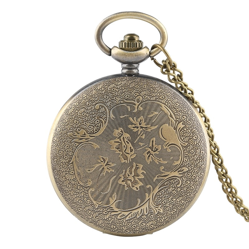 Colorful Portrait Design Quartz Fob Pocket Watch