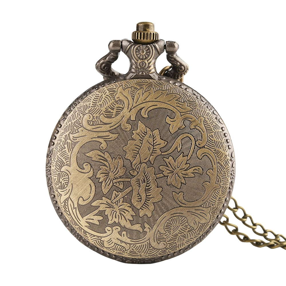 Colorful Portrait Design Quartz Fob Pocket Watch