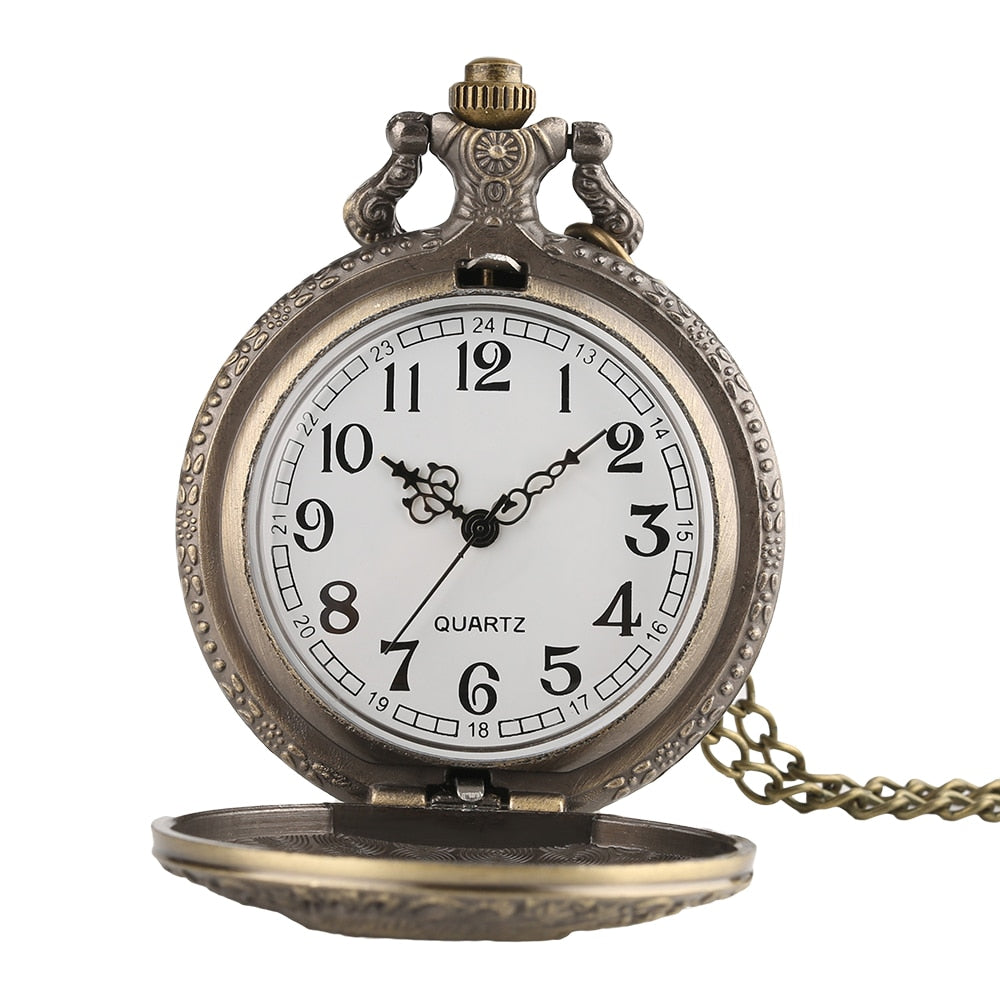 Colorful Portrait Design Quartz Fob Pocket Watch