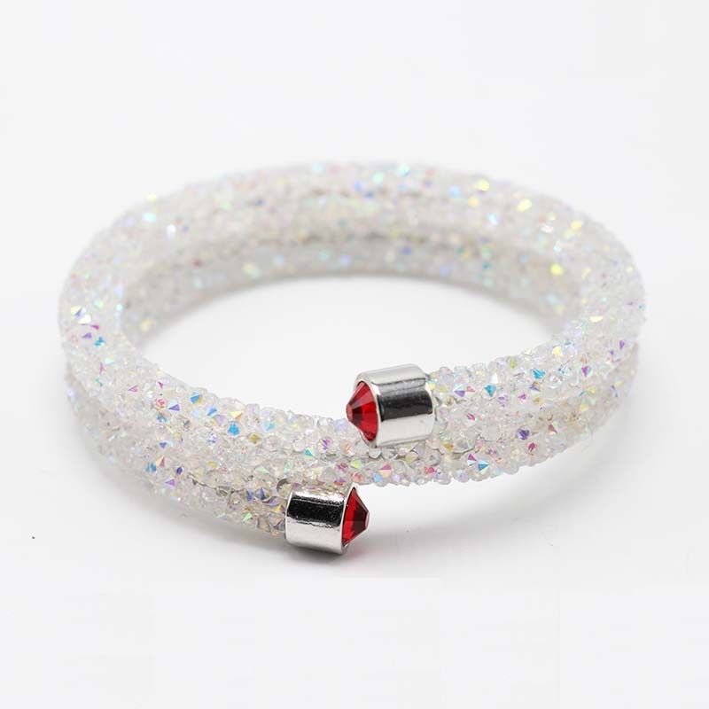 Exquisite Crystal  Rhinestones Cuff Multi-layer Bracelet