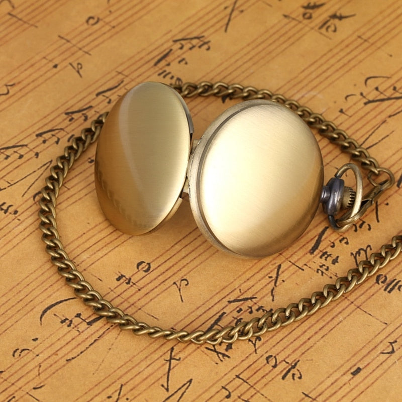 Silver Smooth Quartz Pocket Watch