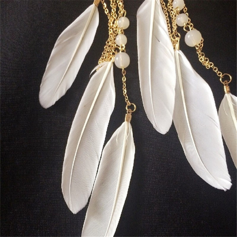Long Design Dream Catcher Drop Earrings