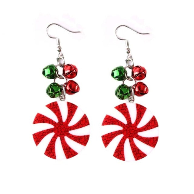 New Christmas Earrings Crystal Snowman Jewelry Christmas