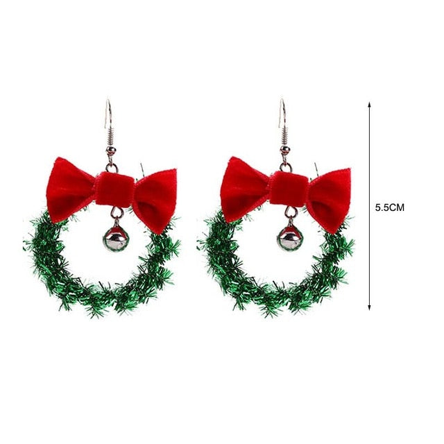 New Christmas Earrings Crystal Snowman Jewelry Christmas