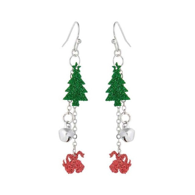 New Christmas Earrings Crystal Snowman Jewelry Christmas