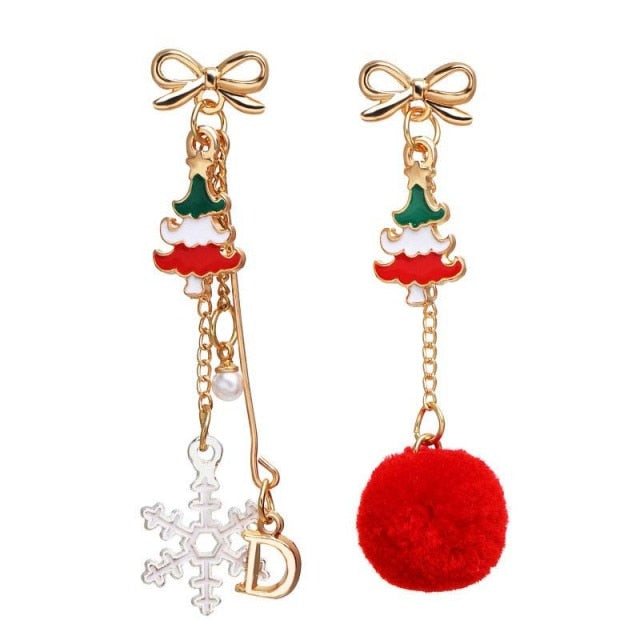 New Christmas Earrings Crystal Snowman Jewelry Christmas