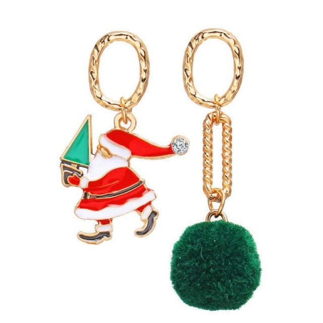 New Christmas Earrings Crystal Snowman Jewelry Christmas