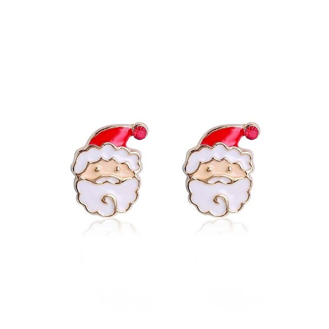 New Christmas Earrings Crystal Snowman Jewelry Christmas