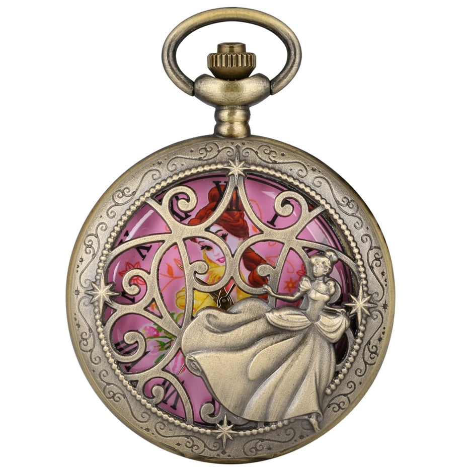 Fairy Dancing Lovely Princess Quartz Pocket Watch