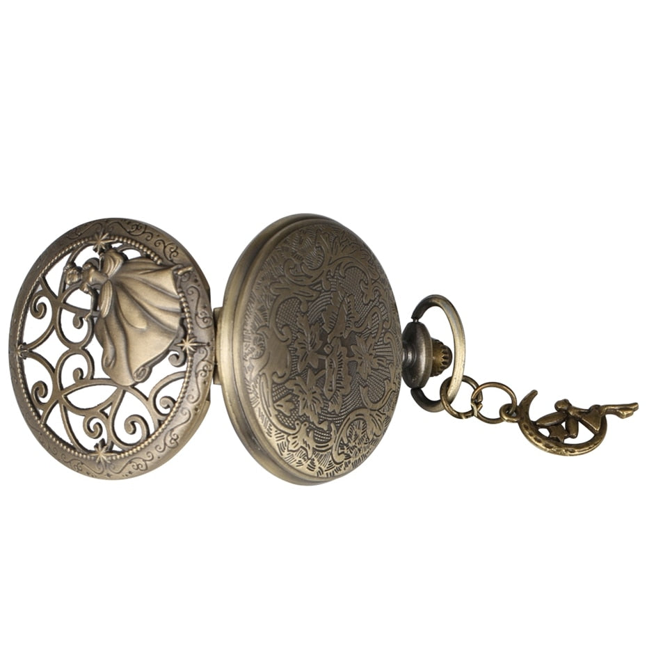 Fairy Dancing Lovely Princess Quartz Pocket Watch