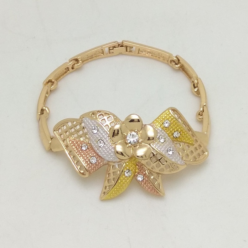 dubai Neckace Bracelet Earring Ring for Women Party Jewelry sets
