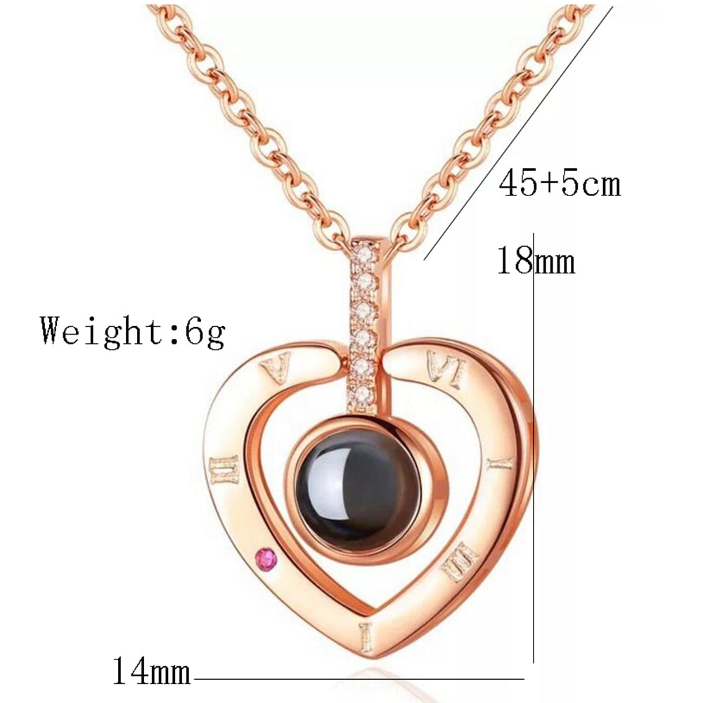 100 Language I Love You Stainless Steel Pendant