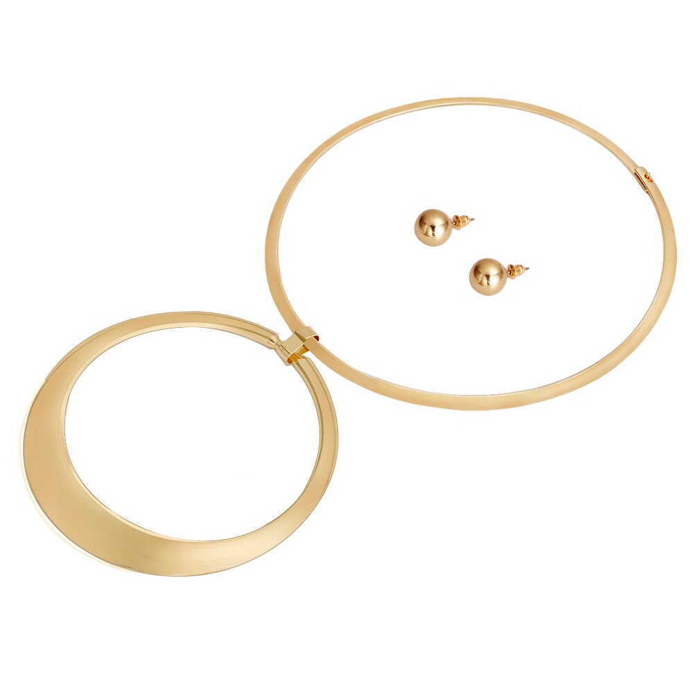 Gold Color Boho Punk Round Circle Jewelry Sets