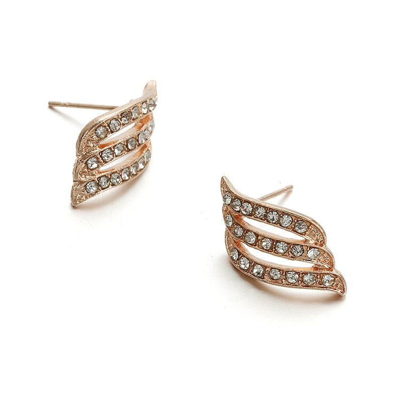Fashion Gold Color Korean Style Simple Crystal Drop Earrings