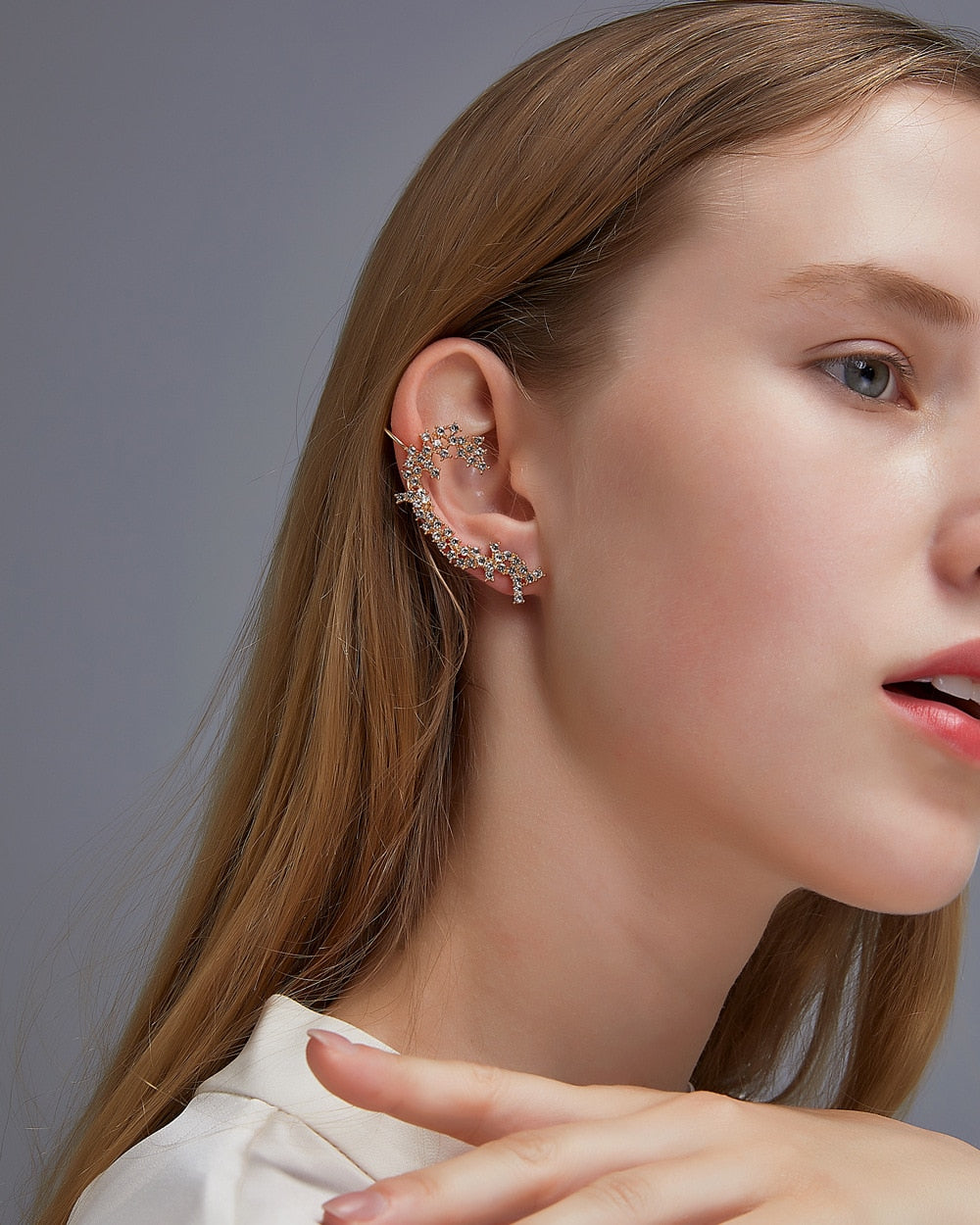 Bohemian Water Drop Crystal Rhinestone Elip Earrings