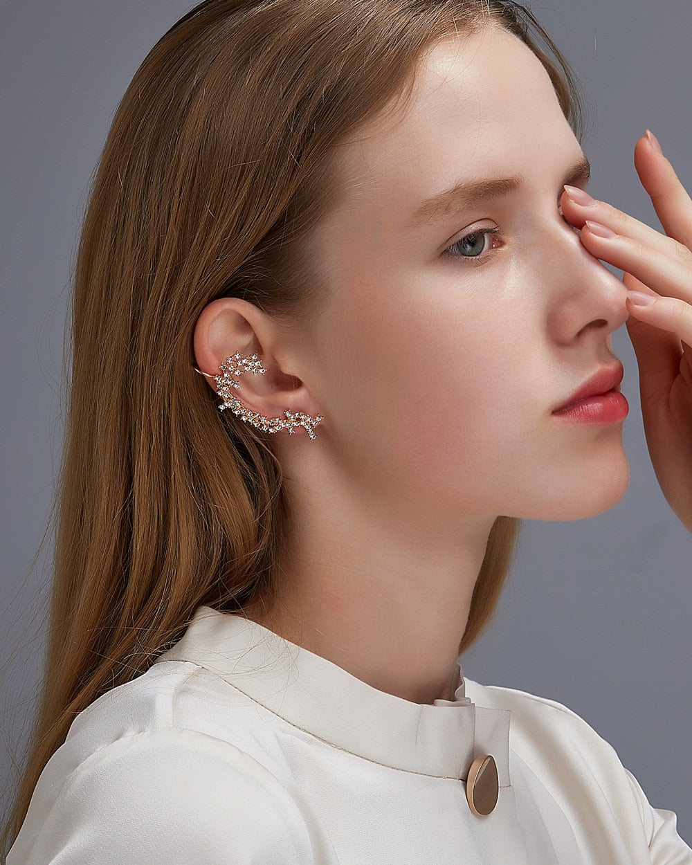 Bohemian Water Drop Crystal Rhinestone Elip Earrings