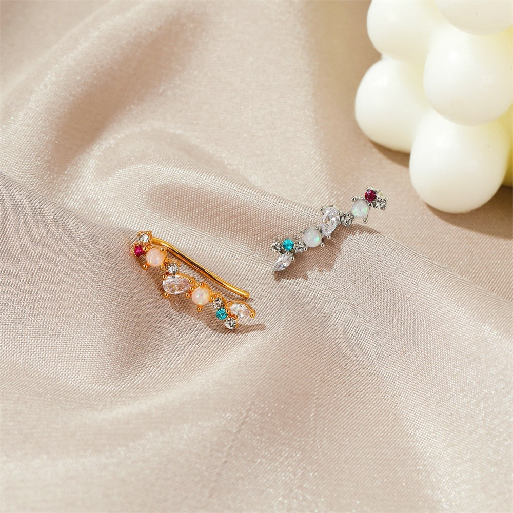 Bohemian Water Drop Crystal Rhinestone Elip Earrings